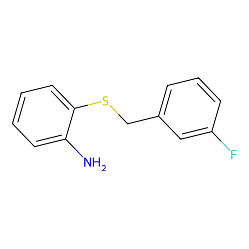 2-[(3-Fluorophenyl)methylsulfanyl]aniline structure