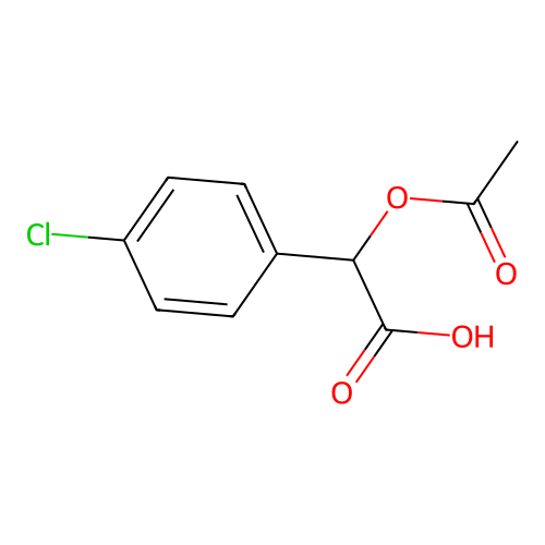 2-Acetoxy-2-(4-chlorophenyl)acetic acid structure