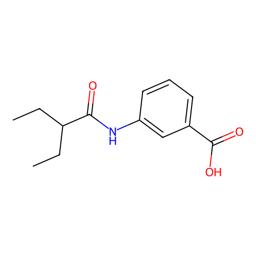 3-[(2-Ethylbutanoyl)amino]benzoic acid structure