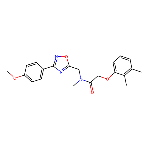 2-(2,3-dimethylphenoxy)-N-[[3-(4-methoxyphenyl)-1,2,4-oxadiazol-5-yl]methyl]-N-methylacetamide structure