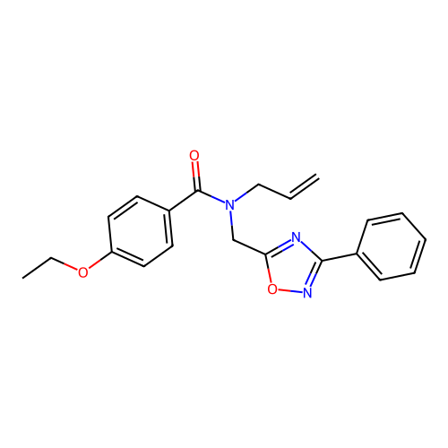 4-ethoxy-N-[(3-phenyl-1,2,4-oxadiazol-5-yl)methyl]-N-prop-2-enylbenzamide structure