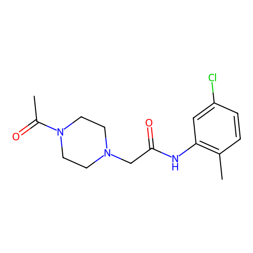 2-(4-acetylpiperazin-1-yl)-N-(5-chloro-2-methylphenyl)acetamide structure