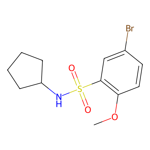 5-bromo-N-cyclopentyl-2-methoxybenzenesulfonamide structure