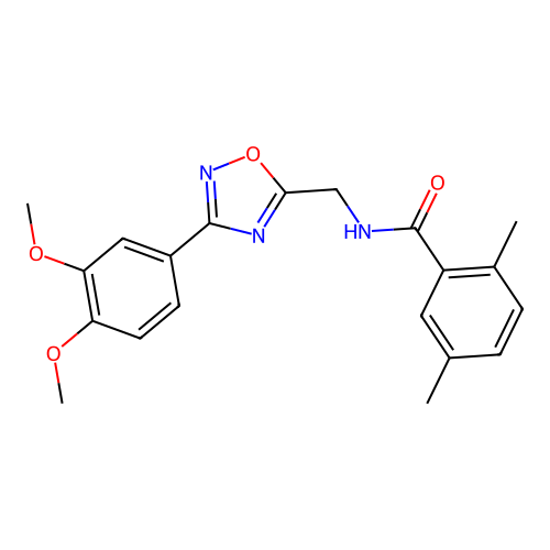 N-[[3-(3,4-dimethoxyphenyl)-1,2,4-oxadiazol-5-yl]methyl]-2,5-dimethylbenzamide structure