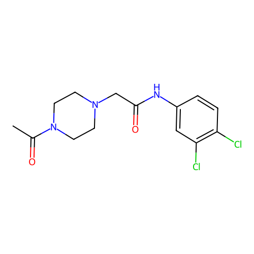 2-(4-acetylpiperazin-1-yl)-N-(3,4-dichlorophenyl)acetamide structure
