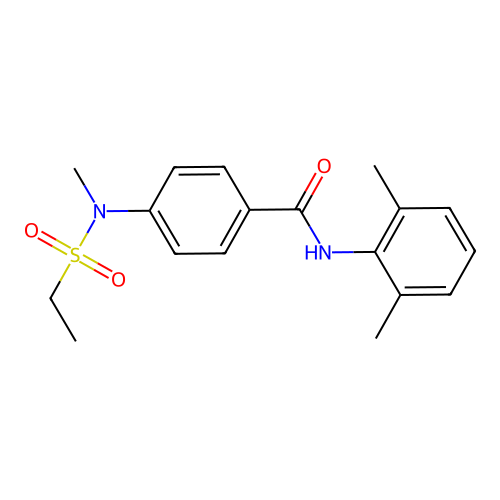 N-(2,6-dimethylphenyl)-4-[ethylsulfonyl(methyl)amino]benzamide structure