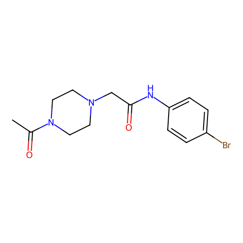 2-(4-acetylpiperazin-1-yl)-N-(4-bromophenyl)acetamide structure