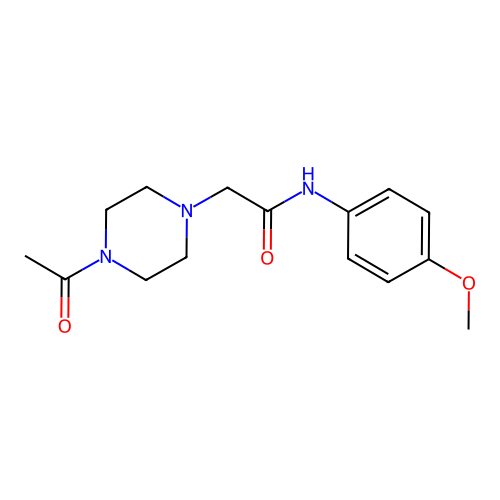 2-(4-acetylpiperazin-1-yl)-N-(4-methoxyphenyl)acetamide structure