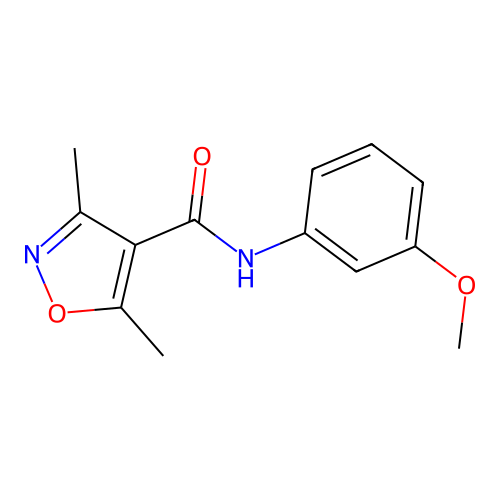 N-(3-methoxyphenyl)-3,5-dimethyl-1,2-oxazole-4-carboxamide structure