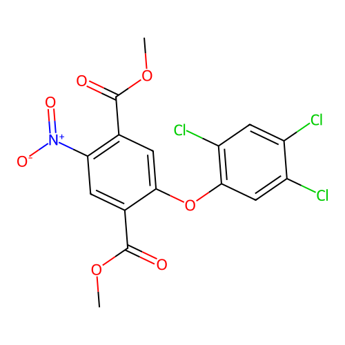 Dimethyl 2-nitro-5-(2,4,5-trichlorophenoxy)benzene-1,4-dicarboxylate structure