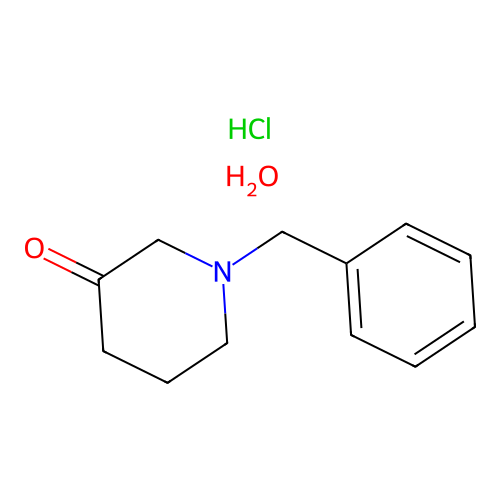 1-Benzylpiperidin-3-one hydrochloride hydrate structure