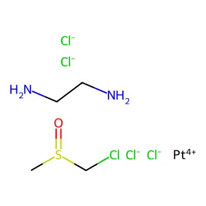 cis-Chloro(dimethylsulfoxide)(ethylenediamine)platinum chloride structure
