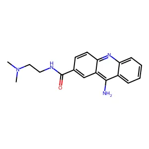 9-Amino-N-(2-(dimethylamino)ethyl)-2-acridinecarboxamide structure