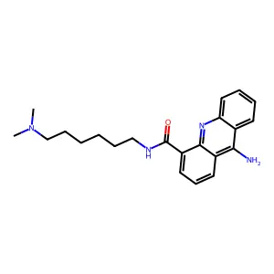 9-Amino-N-(6-(dimethylamino)hexyl)-4-acridinecarboxamide structure