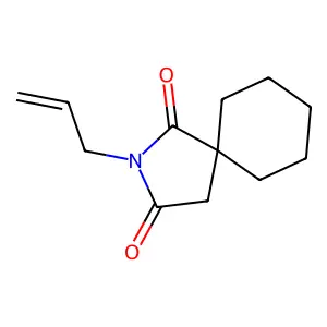 2-Azaspiro(4.5)decane-1,3-dione, 2-allyl- structure