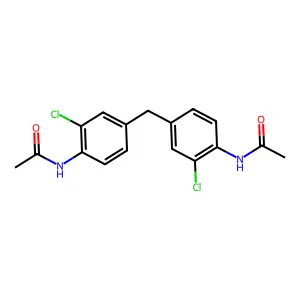Acetamide, N,N'-[methylenebis(2-chloro-4,1-phenylene)]bis- structure