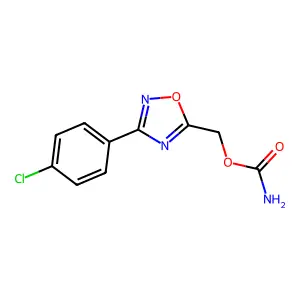 Carbamic acid, (3-(p-chlorophenyl)-1,2,4-oxadiazol-5-yl)methyl ester structure