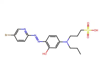 2-(5-Bromo-2-pyridylazo)-5-(N-n-propyl-N-3-sulfopropylamino)phenol structure