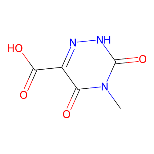 4-Methyl-3,5-dioxo-2,3,4,5-tetrahydro-1,2,4-triazine-6-carboxylic acid structure