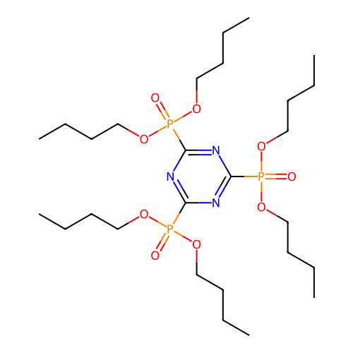 2,4,6-Tris(dibutoxyphosphoryl)-1,3,5-triazine structure