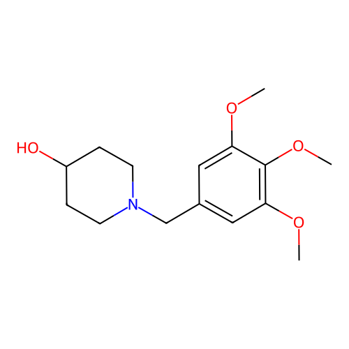 1-[(3,4,5-Trimethoxyphenyl)methyl]piperidin-4-ol structure