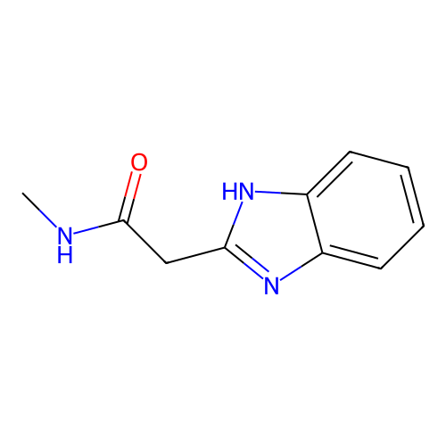 2-(1H-benzo[d]imidazol-2-yl)-N-methylacetamide structure