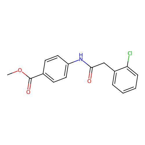 Methyl 4-{[(2-chlorophenyl)acetyl]amino}benzoate structure