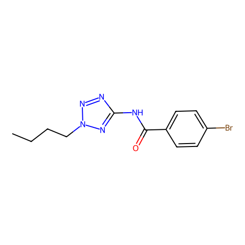 4-bromo-N-(2-butyl-2H-tetrazol-5-yl)benzamide structure