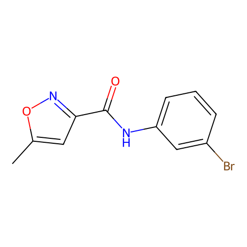 N-(3-bromophenyl)-5-methyl-1,2-oxazole-3-carboxamide structure