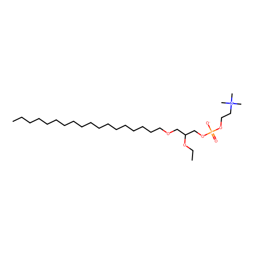 rac-1-O-Octadecyl-2-O-ethylglycero-3-phosphocholine structure
