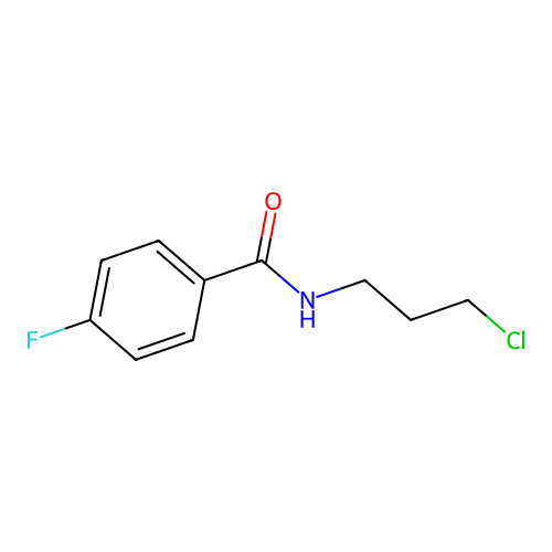 N-(3-chloropropyl)-4-fluorobenzamide structure