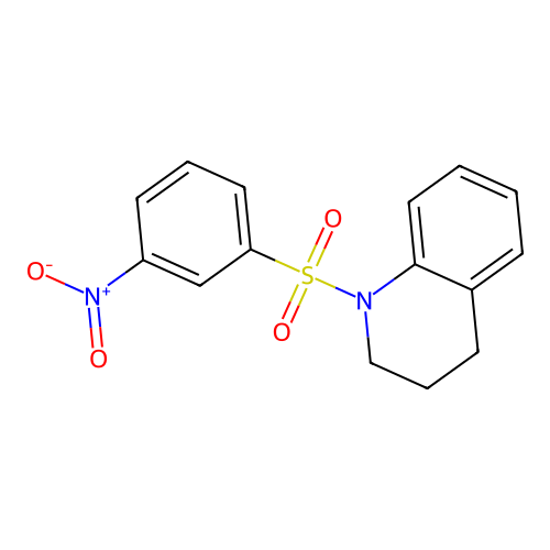1-(3-nitrophenyl)sulfonyl-3,4-dihydro-2H-quinoline structure