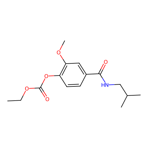Ethyl [2-methoxy-4-(2-methylpropylcarbamoyl)phenyl] carbonate structure
