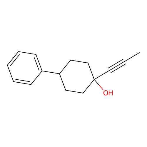 4-Phenyl-1-(1-propynyl)cyclohexanol structure