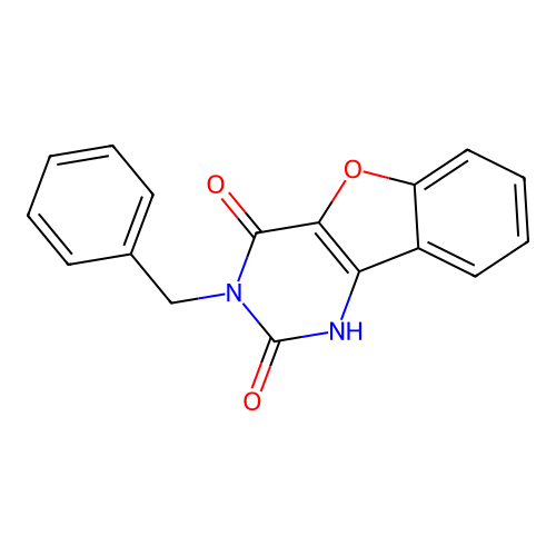 3-benzylbenzofuro[3,2-d]pyrimidine-2,4(1H,3H)-dione structure