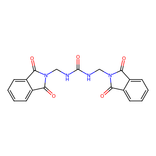 1,3-Bis[(1,3-dioxoisoindol-2-yl)methyl]urea structure