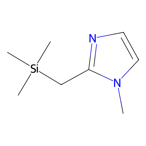 Trimethyl-[(1-methylimidazol-2-yl)methyl]silane structure