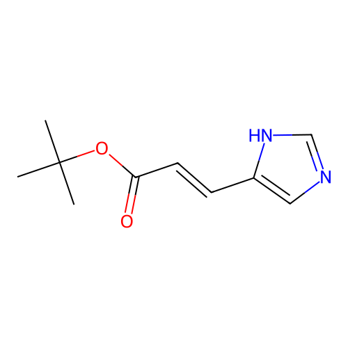 tert-butyl (2E)-3-(1H-imidazol-5-yl)prop-2-enoate structure