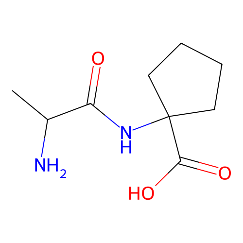 Cyclopentanecarboxylicacid, 1-[(2-amino-1-oxopropyl)amino]- structure