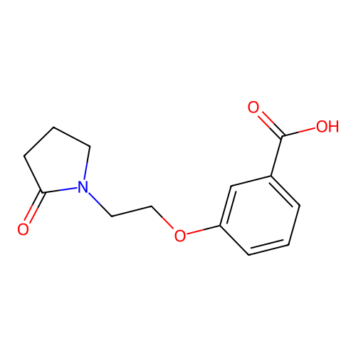 3-[2-(2-Oxo-pyrrolidin-1-yl)-ethoxy]-benzoic acid structure