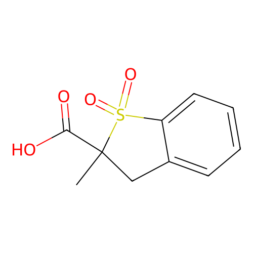 2-Methyl-1,1-dioxo-2,3-dihydro-1H-benzo(b)thiophene-2-carboxylic acid structure