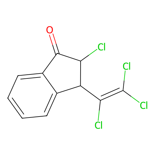 2-Chloro-3-(trichlorovinyl)-1-indanone structure