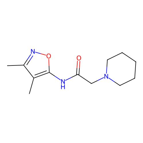 1-Piperidineacetamide, N-(3,4-dimethyl-5-isoxazolyl)- structure