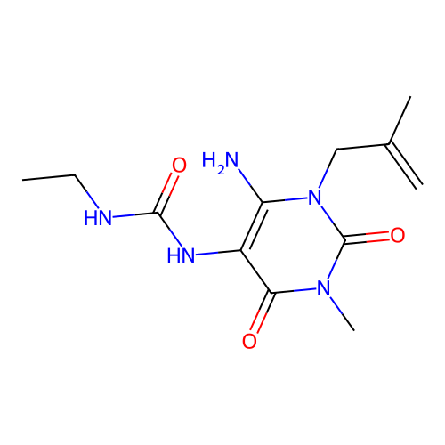 1-[4-amino-1-methyl-3-(2-methylprop-2-enyl)-2,6-dioxopyrimid structure