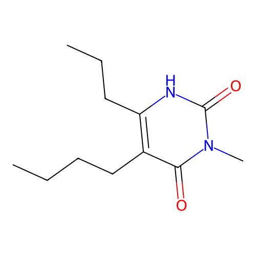 Uracil, 5-butyl-3-methyl-6-propyl- structure