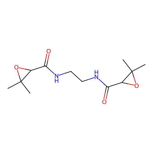 N,N'-(Ethane-1,2-diyl)bis(3,3-dimethyloxirane-2-carboxamide) structure