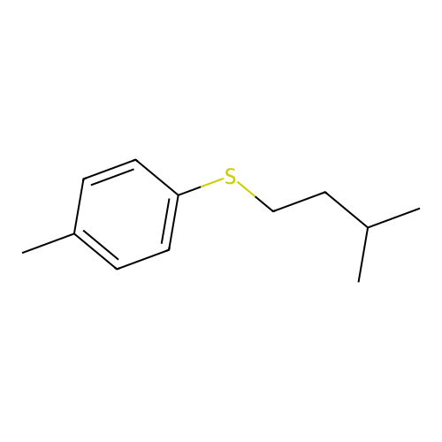Isoamyl P-tolyl sulfide structure