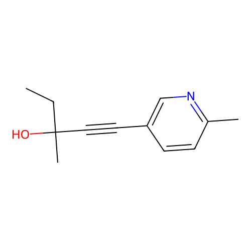3-Methyl-1-(6-methylpyridin-3-yl)pent-1-yn-3-ol structure