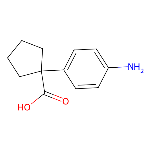 1-(4-Aminophenyl)cyclopentanecarboxylic acid structure