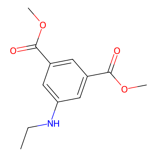 Dimethyl 5-(ethylamino)benzene-1,3-dicarboxylate structure